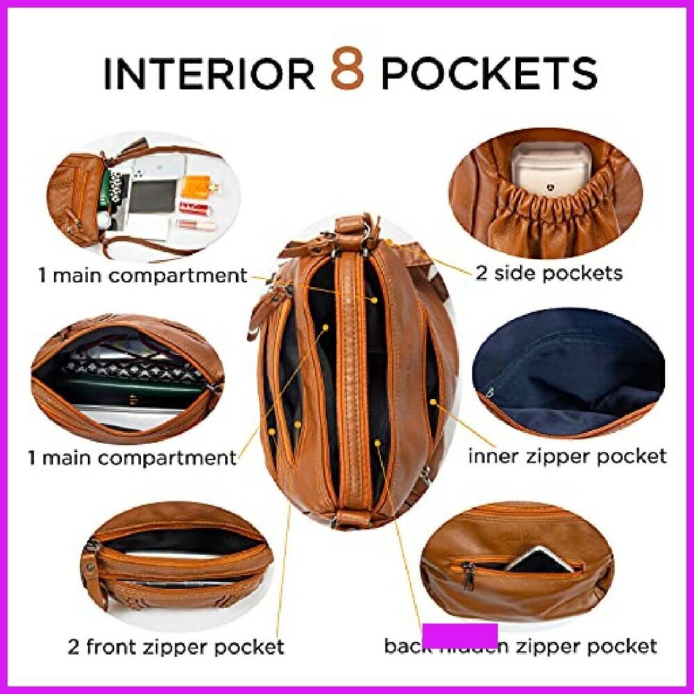 Soft PU Leather Crossbody Bag with Tassel Elegant Chic Versatile Daily Use - Picture 7 of 8